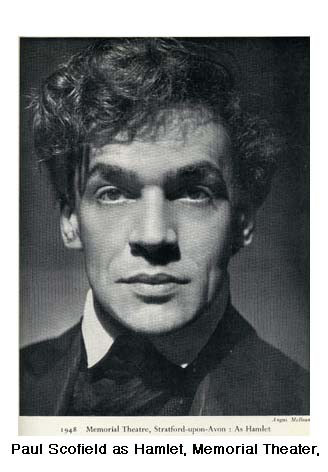 picture of Paul Scofield as Hamlet, Memorial Theater